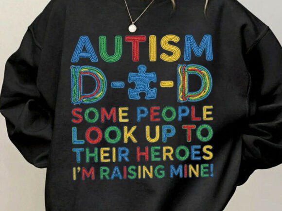 Autism Dad Puzzle Pieces Tshirt PNG: A Symbol of Support and Awareness