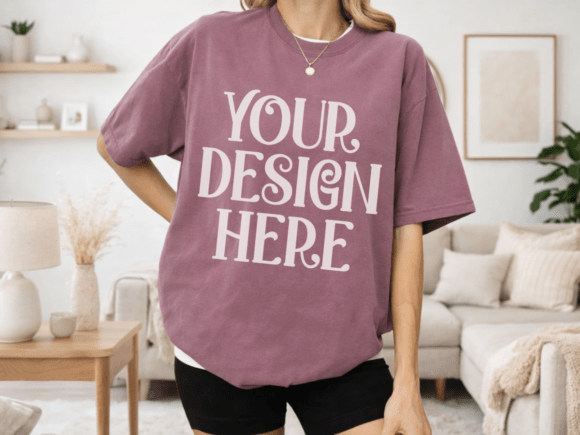 Comfort Colors 1717 Berry T-shirt Mockup: A Strategic Asset for Designers and Entrepreneurs