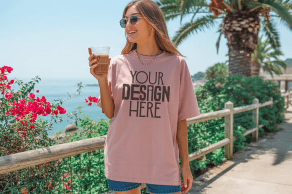 Comfort Colors 1717 Blossom T-Shirt Mock: A Minimalist Tool for Professional Design Presentation