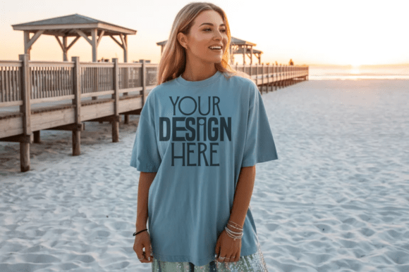 Comfort Colors 1717 Flo Blue T-Shirt Moc: A Modern Tool for Professional Design Presentation