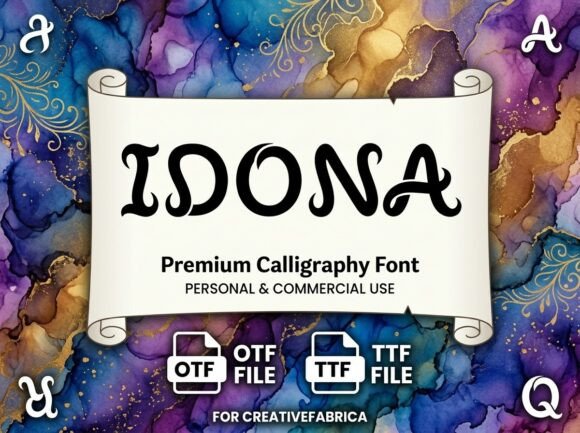 Idona: Elevate Your Creative Projects with a Decorative Display Font