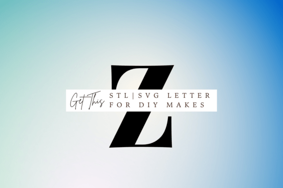 Lowercase Letter Z SVG and STL for Creative Projects