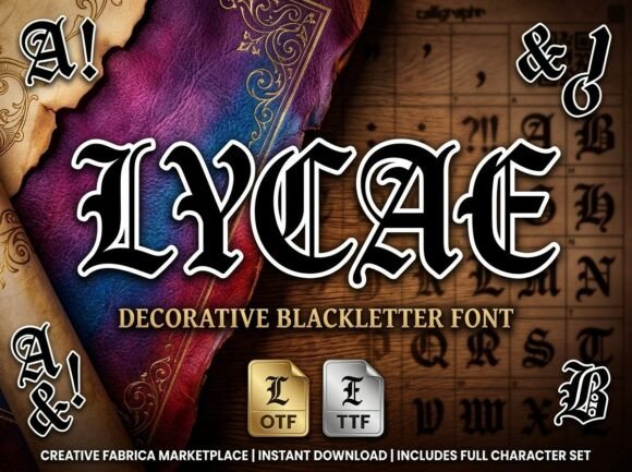 Lycae: Elevate Your Creative Projects with a Distinctive Display Typeface