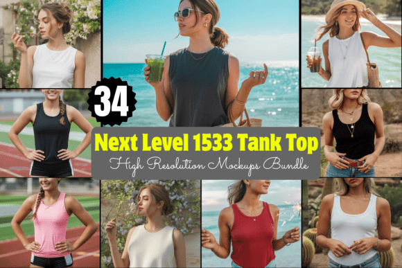 Next Level 1533 Tank Top Mockups Bundle